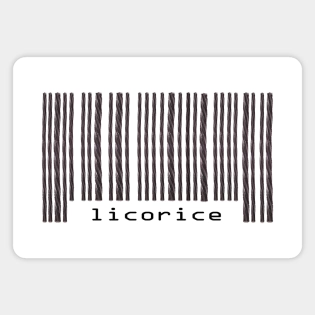 Licorice Bar Code Magnet by costaGraphics